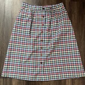 Vintage Women's Plaid Skirt Size Medium